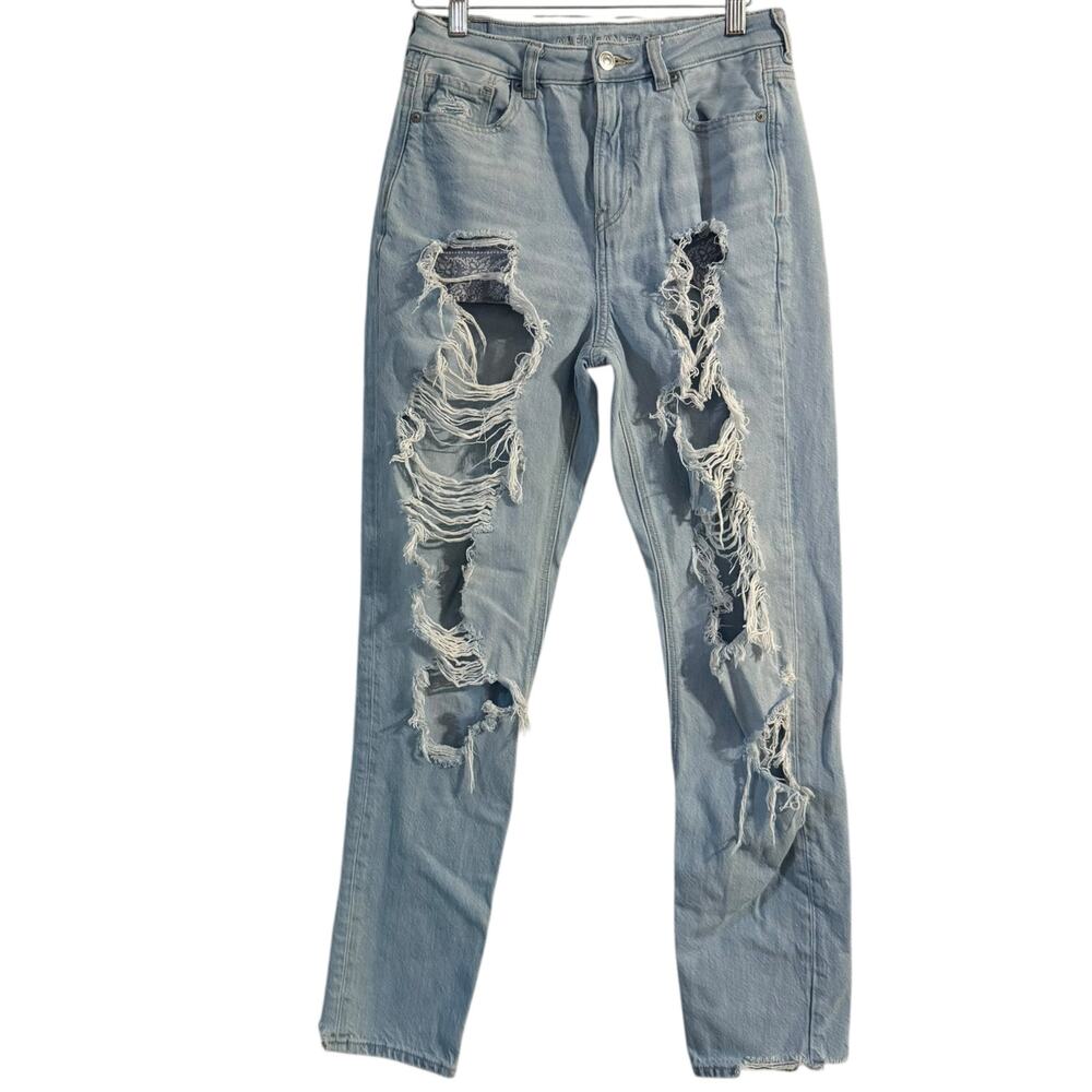 American Eagle distressed MOM Jeans 4 LONG